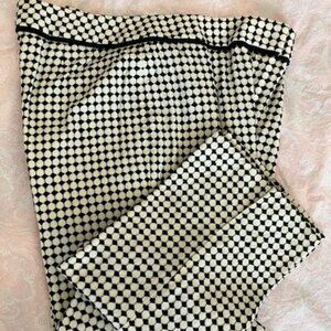 Ann Taylor Black & White Cotton Work Pants Size 10